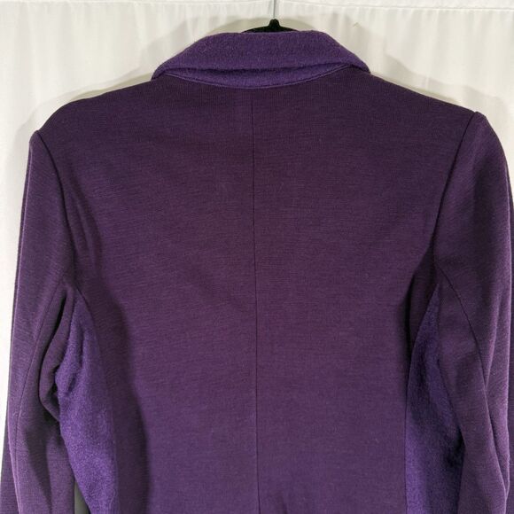Talbots Blazer Women's 8P Solid Purple 2 Button Front Wool Blend Pockets - Picture 9 of 10